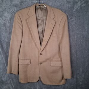 Club Room Blazer Mens 39r Camel Color Wool Camel Fabric Blend Jacket Sport Coat